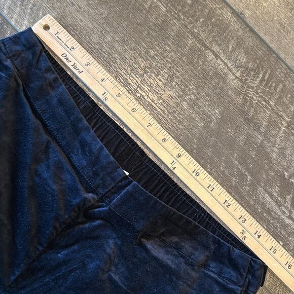 J. Jill Black Velvet Flat Front Slim Fit Flex Waist Ankle Pant Size 10 - Picture 6 of 9